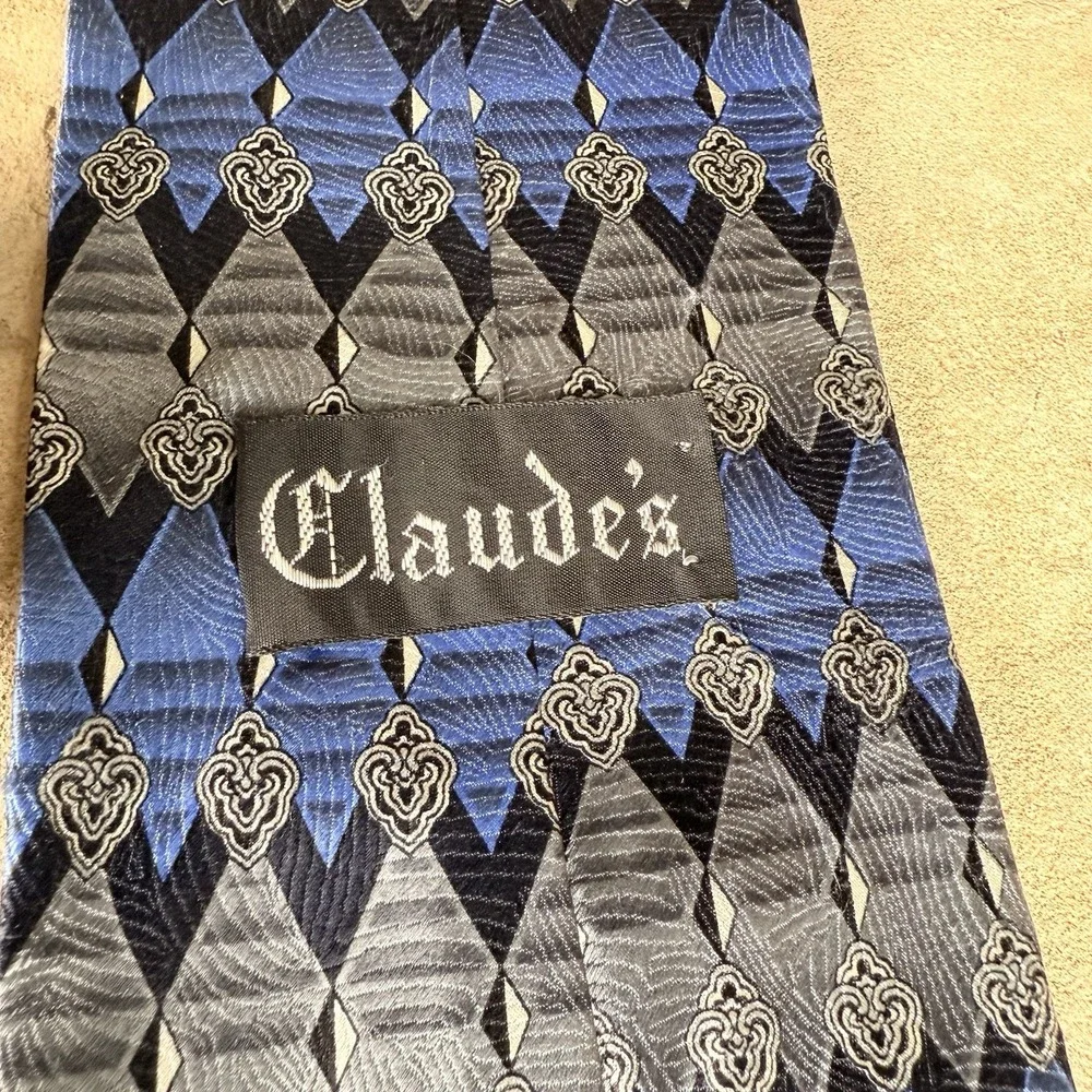 CUSTOM 1 Of 1 Claude's Blue/Black/Gray‎ Tie